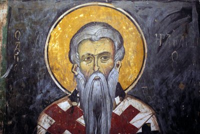 San Iraklion (Heraklion) fresco bizantino del monasterio Agios Ioannis Lampadistis, San Juan Lampadistis siglo XI Chipre Iglesias pintadas sitio UNESCO Troodos, Chipre de Unbekannt