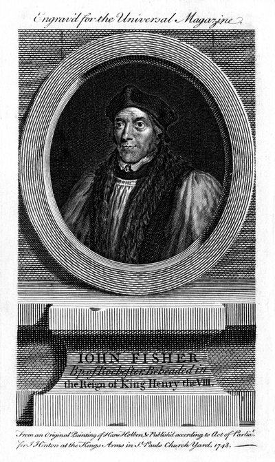 San Juan Fisher, obispo católico inglés, cardenal y mártir, 1748 de Unbekannt