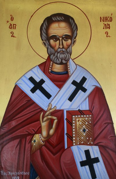 Icono ortodoxo griego de San Nicolás de Unbekannt