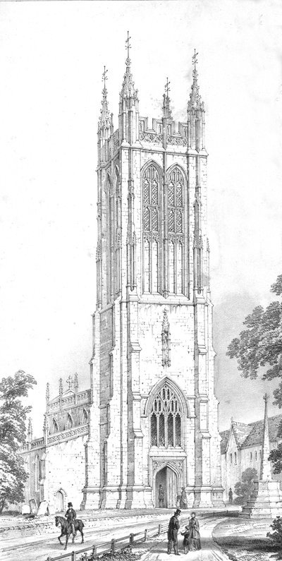 Iglesia de San Pedro, Evercreech, Somerset, c1850s de Unbekannt