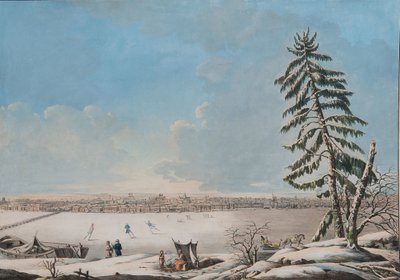 San Petersburgo: Vista sobre el río Neva, principios del siglo XIX de Unbekannt