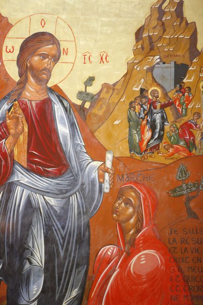 Abadía de Sainte Marthe de Tarascon. Resurrección de Lázaro por Jean-Marie Vien de Unbekannt