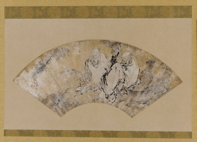 Sakyamuni, Confucio y Lao-tzu bajo un pino, período Muromachi, 1392-1568 de Unbekannt