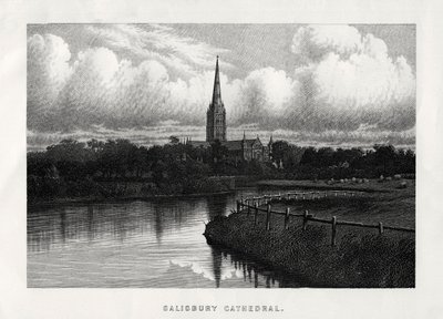 Catedral de Salisbury, Wiltshire, Inglaterra, siglo XIX de Unbekannt
