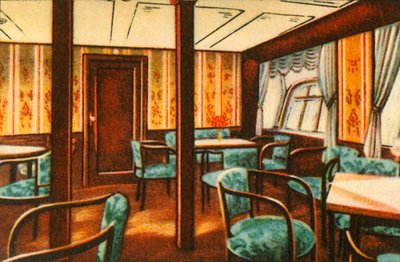Salón a bordo de un zepelín, 1932 de Unbekannt