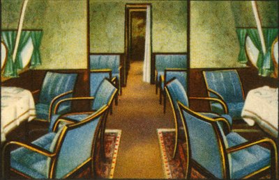 Salón a bordo del hidroavión Dornier Do X, 1920s, 1932 de Unbekannt