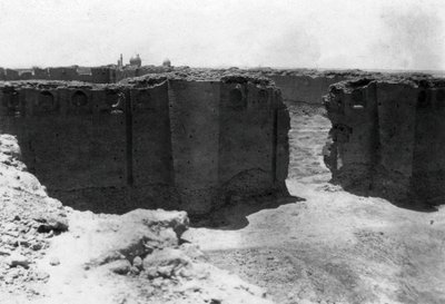 Ciudad de Samarra desde la torre Malwiya, Mesopotamia, 1918 de Unbekannt
