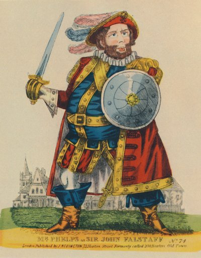 Samuel Phelps, 1804-1878 como Falstaff, c1860 de Unbekannt