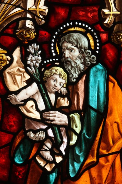 Iglesia de San Jerónimo. Vidriera. José y Jesús, Madrid España de Unbekannt