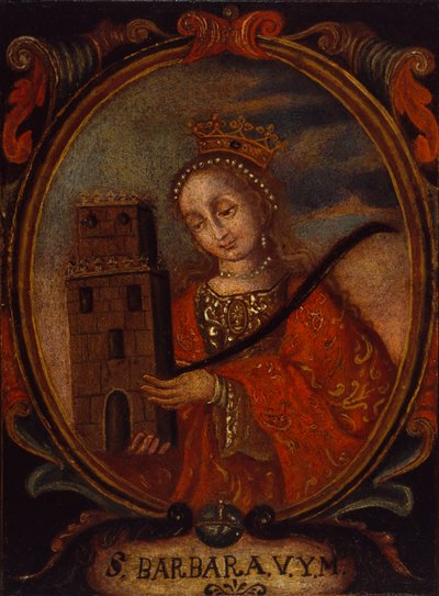 Santa Bárbara, ca. 1680-1690 de Unbekannt