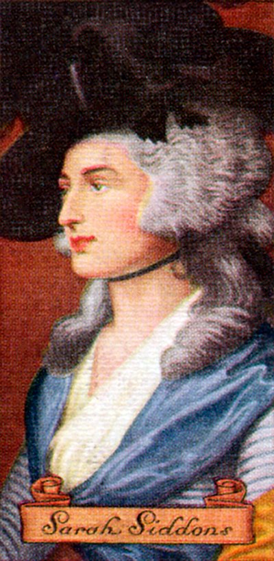 Sarah Siddons, tomada de una serie de tarjetas de cigarrillos, 1935 de Unbekannt