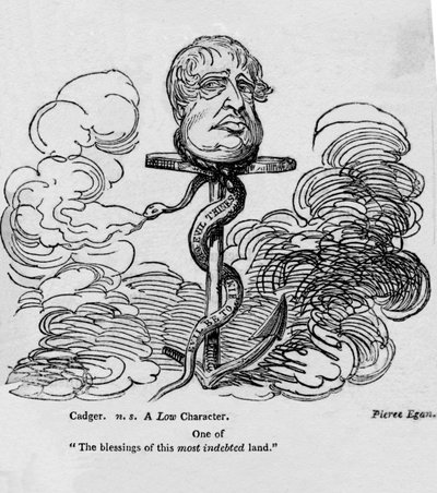 Caricatura satírica del Príncipe Regente, c1820 de Unbekannt