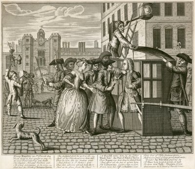 Impresión satírica que representa el Palacio de St James, Londres, 1740 de Unbekannt