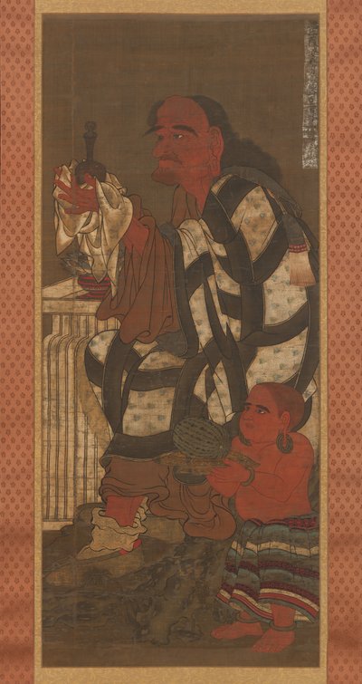 Satsubari, el segundo de los dieciséis Arhats, finales del siglo XIV de Unbekannt