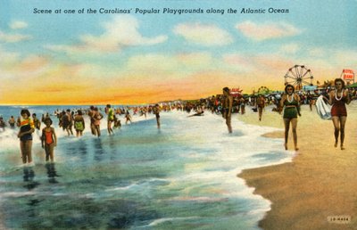 Escena en uno de los parques populares de las Carolinas a lo largo del Océano Atlántico, 1942 de Unbekannt