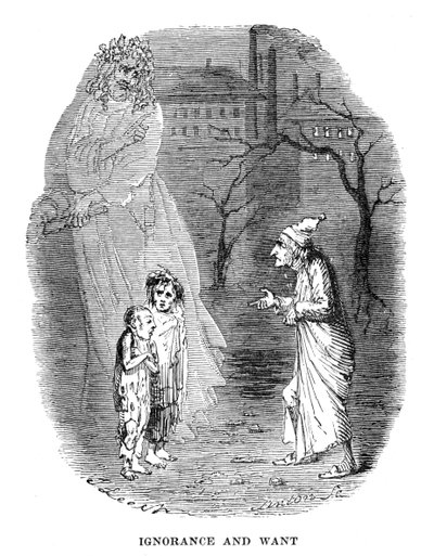 Escena de Un cuento de Navidad de Charles Dickens, 1843 de Unbekannt