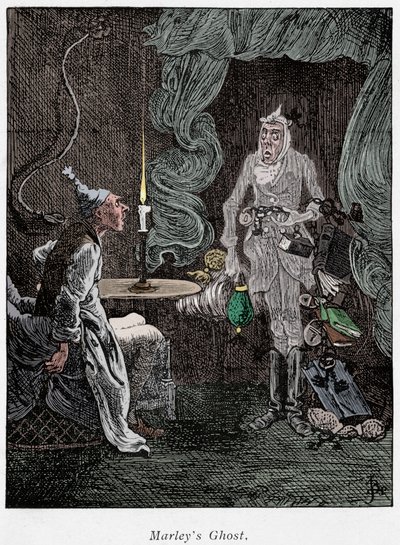 Escena de Un cuento de Navidad de Charles Dickens, 1843 de Unbekannt