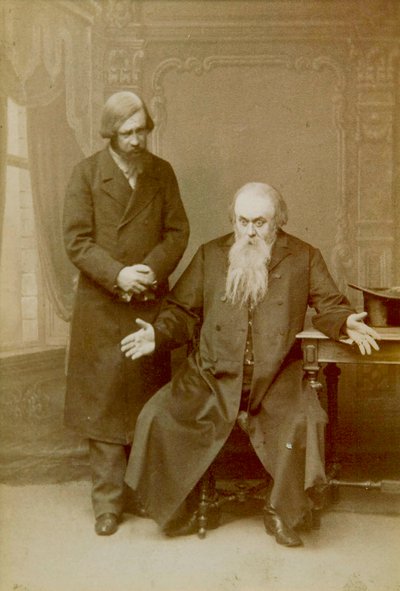 Escena de la obra de Alexander Ostrovsky Es un asunto de familia, Teatro Maly, Moscú, Rusia, 1892 de Unbekannt