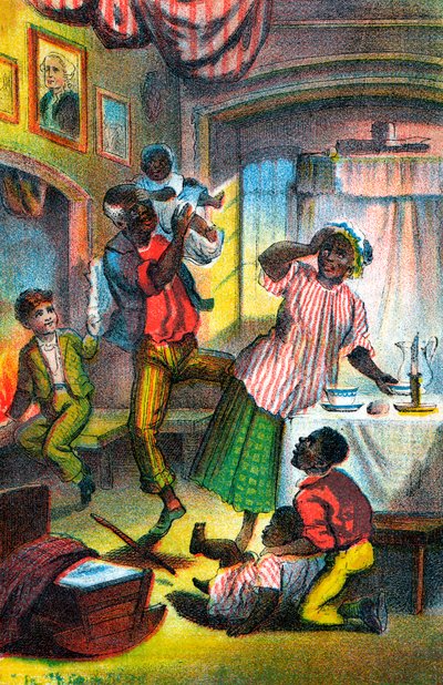 Escena de La cabaña del tío Tom de Harriet Beecher Stowe, c. 1870 de Unbekannt