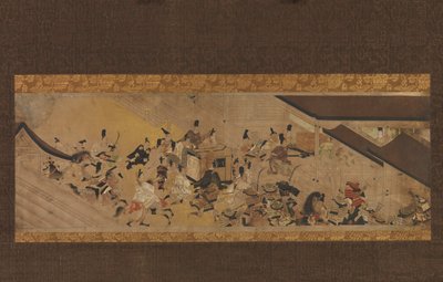 Escena de la visita imperial a Rokuhara del Cuento de la Rebelión de Heiji..., siglo XVIII de Unbekannt