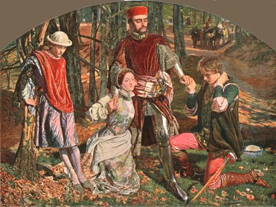 Escena de Los dos caballeros de Verona, 1851 de Unbekannt