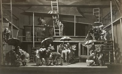 Escena de La Bruja de Abraham Goldfaden, Teatro Estatal Judío de Cámara, Moscú, 1921 de Unbekannt