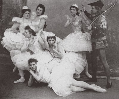 Escena del ballet El lago de los cisnes, Teatro Mariinsky, 1895 de Unbekannt