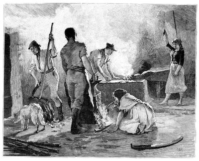 Escena de la Rebelión de los Jóvenes Irlandeses de 1848, 1900 de Unbekannt