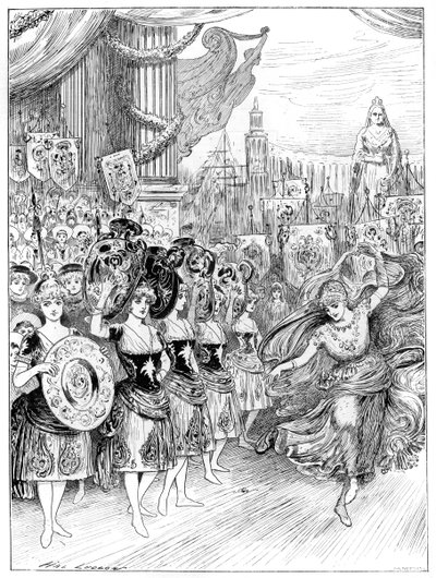Escena de la pantomima Los cuarenta ladrones en el Teatro Dury Lane, Londres, 1887 de Unbekannt