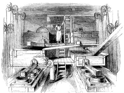 Escena en una fábrica de cerámica de Staffordshire, c. 1851 de Unbekannt