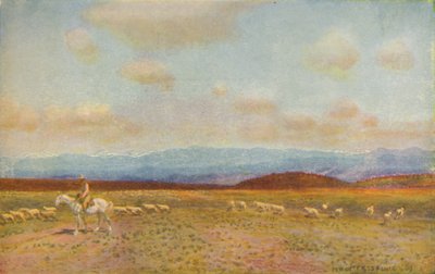Escena en las tierras bajas del medio australiano, 1924 de Unbekannt
