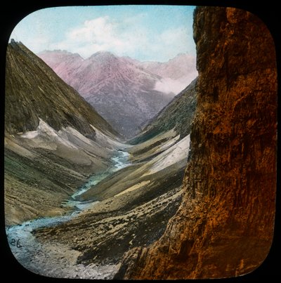 Escena en el Himalaya, India, finales del siglo XIX o principios del siglo XX de Unbekannt
