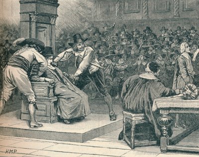 Escena en la Cámara de los Comunes: el Presidente coaccionado, 1629 de Unbekannt