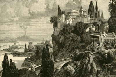 Paisaje en el Cabo Misenum, cerca de Balae, 1890 de Unbekannt