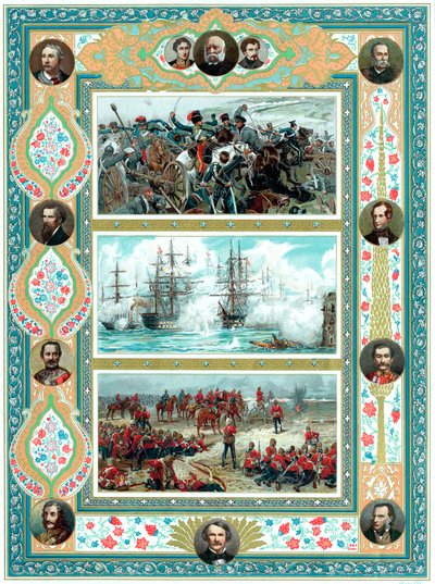 Escenas de enfrentamientos militares británicos, c1887 de Unbekannt