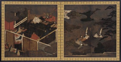 Escenas del cuento de Genji, período Momoyama, finales del siglo XVI de Unbekannt
