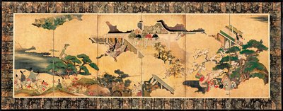 Escenas del cuento de Genji Genji monogatari, siglo XVII de Unbekannt