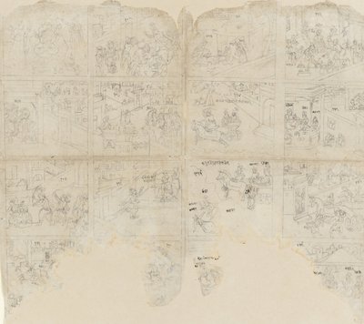 Escenas del Bhagavata Purana, principios del siglo XIX de Unbekannt