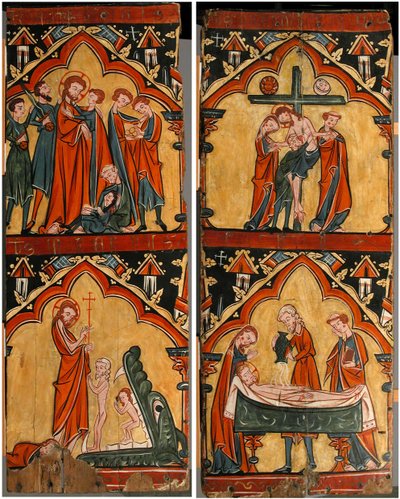 Escenas de la vida de Cristo: Arresto de Cristo, Cristo en el Limbo, Descenso de la Cruz..., siglo XIII de Unbekannt
