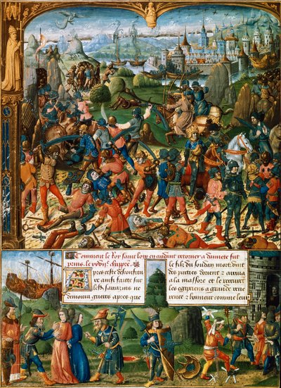 Escenas de la Séptima Cruzada, 1248-1254, siglo XV de Unbekannt