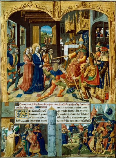 Escenas de la Séptima Cruzada, 1248-1254, siglo XV de Unbekannt
