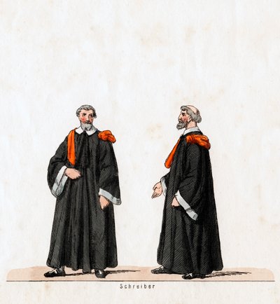 Escriba, diseño de vestuario para la obra de Shakespeare, Enrique VIII, siglo XIX de Unbekannt