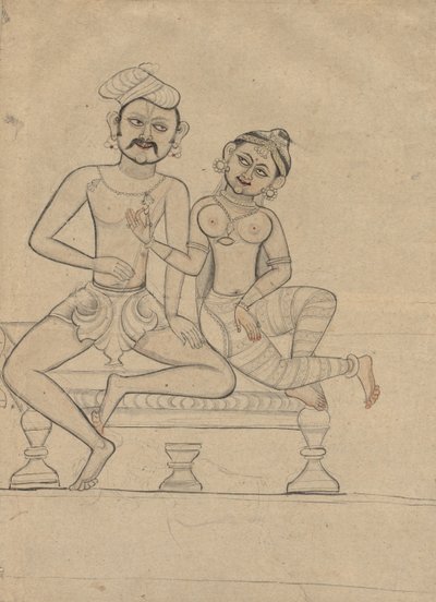 Pareja sentada, c. 1800 de Unbekannt