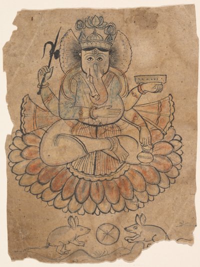Ganesha Sentado de Cuatro Brazos, ca. 1775 de Unbekannt