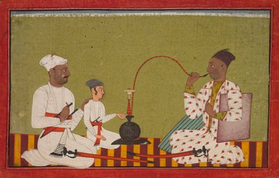 Príncipe Sentado Fumando una Hookah, c. 1710-1715 de Unbekannt