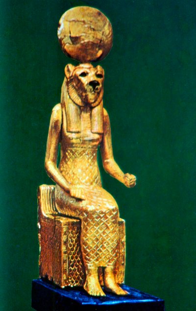 Estatuilla Sentada de la Diosa Egipcia Antigua Sekhmet de Unbekannt
