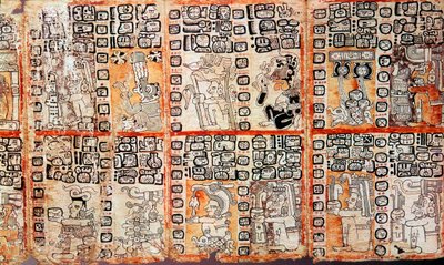 Sección del Códice Troano Maya, siglo XV de Unbekannt
