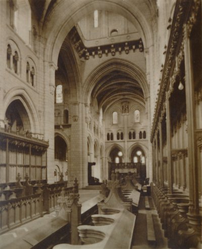 Sección del interior, Iglesia de la Abadía de Buckfast, finales del siglo XIX-principios del siglo XX de Unbekannt