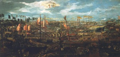 Batalla naval de Lepanto 1571 de Unbekannt