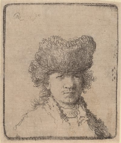 Autorretrato con Gorro de Piel de Unbekannt